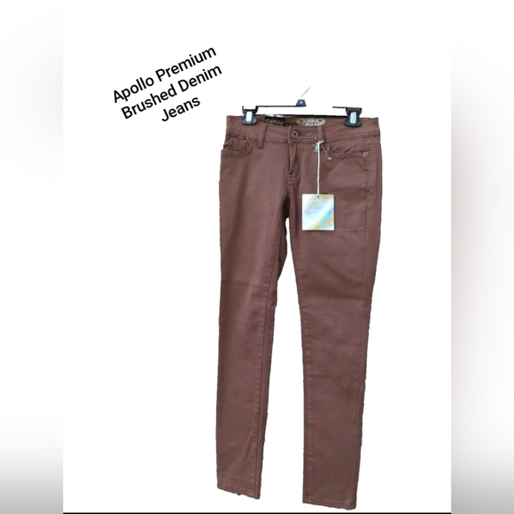 APOLLO Jeans Luscious Stretch Brushed Denim Ankle Skinny Pants Women NWT - Picture 1 of 12
